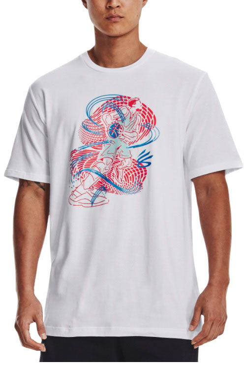 Тениска Under Armour CURRY ANIMATED SKETCH Short Sleeve T-Shirt Бяло | 1374209-100, 0