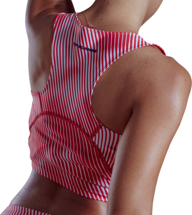 Съкратен топ adidas Originals Adizero TRC x Top4Running Crop Top Червено | iy5537-trc, 1