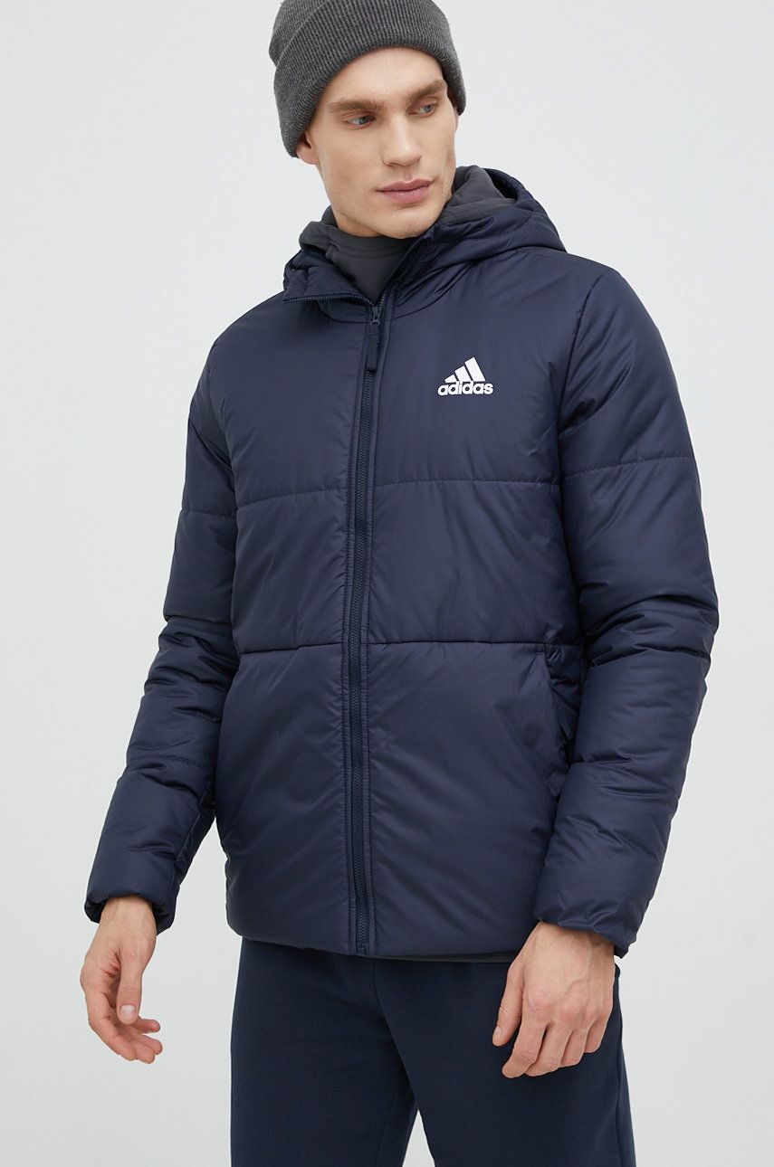Яке adidas Originals BSC 3-Stripes Hooded Insulated Jacket Тъмно синьо | HG6270, 0
