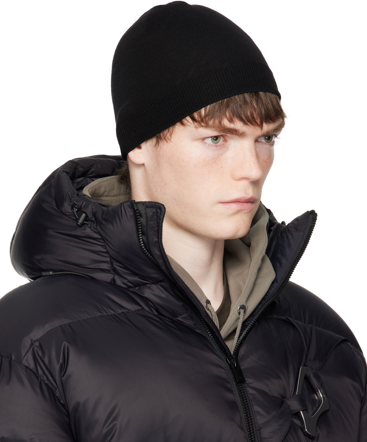 Шапка HELIOT EMIL HELIOT EMIL Fresnel Wool Beanie Черно | PREAW25_16_120_BLK01, 1