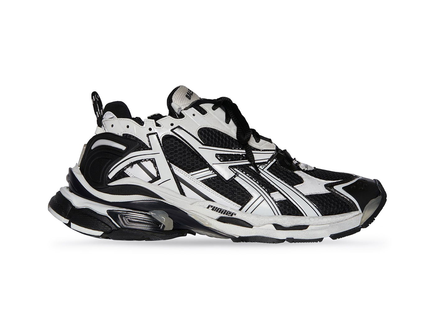 Кецове и обувки Balenciaga Runner White Black White W Черно | 677402W3RB29010, 0