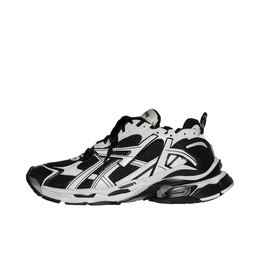 Кецове и обувки Balenciaga Runner White Black White W Черно | 677402W3RB29010
