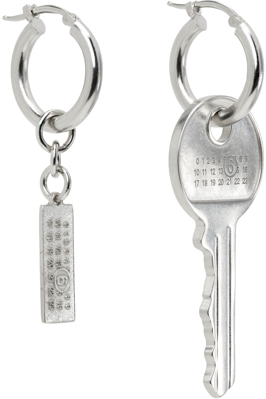 Обеци Maison Margiela Key Earrings Металик | SM7VG0075 P7105, 1