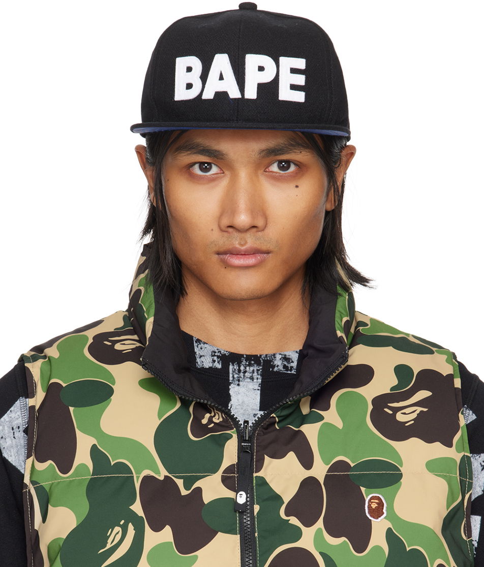 Шапка с козирка BAPE Patch Snap Back Cap Черно | 001CPJ801009M, 0