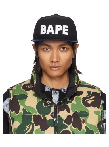 Шапка с козирка BAPE Patch Snap Back Cap Черно | 001CPJ801009M