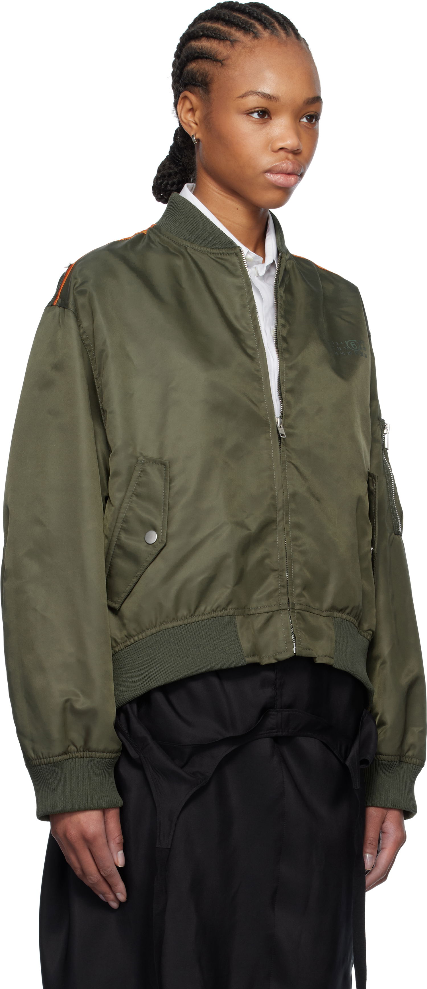 Яке бомбър Maison Margiela MM6 Maison Margiela Spliced Bomber Jacket Зелено | S52AM0315 M35257, 1