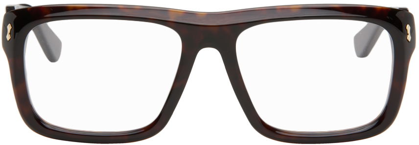 Облекло Gucci Square Glasses Кафяво | GG1462O-002, 0