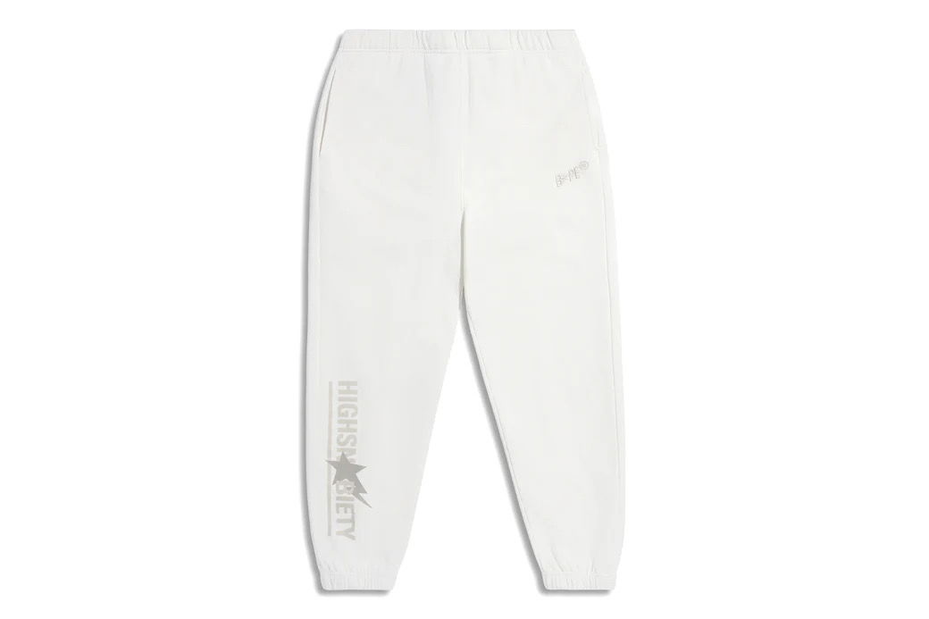 Спортни панталони BAPE BAPE x Highsnobiety Sweat Pants Ivory Бяло | 1J73-152-905, 0