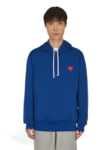 Суитчър Comme des Garçons Heart Patch Hoodie Тъмно синьо | P1T174 2