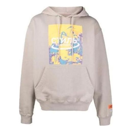 Суитчър HERON PRESTON Heron Preston Halo Herons Graphic Print Hoodie Бежово | HMBB015R21JER0016116