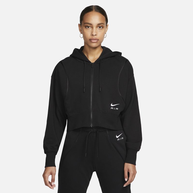Суитчър Nike Air Full-Zip Fleece Hoodie Черно | DQ6579-010, 0