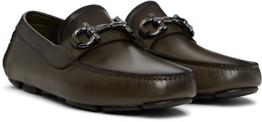 Облекло FERRAGAMO Salvatore Ferragamo Gancini Ornament Driver Loafers Зелено | 778796, 3