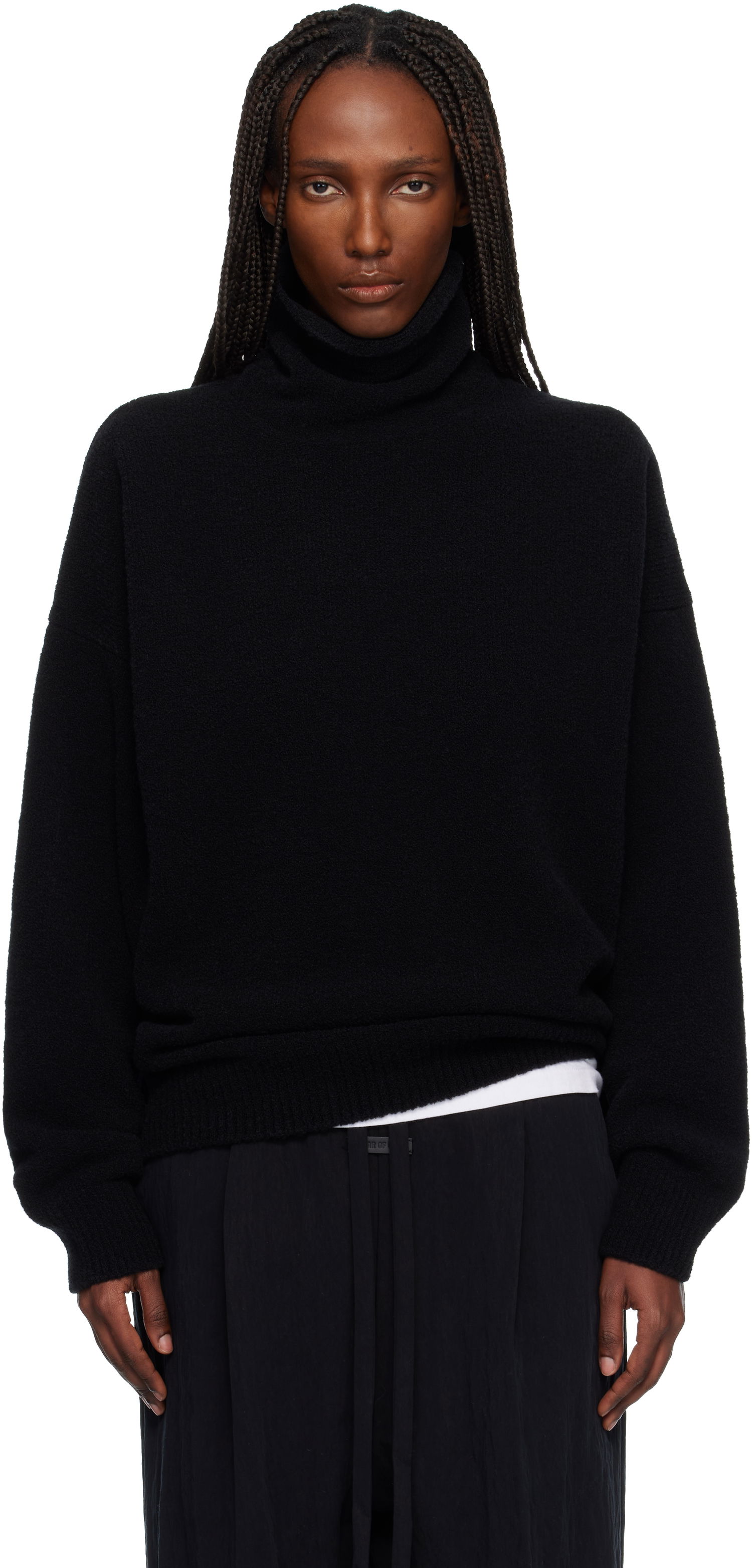 Пуловер Fear of God Textured Highneck Sweater Черно | FG25FW20-209WBO-001, 0