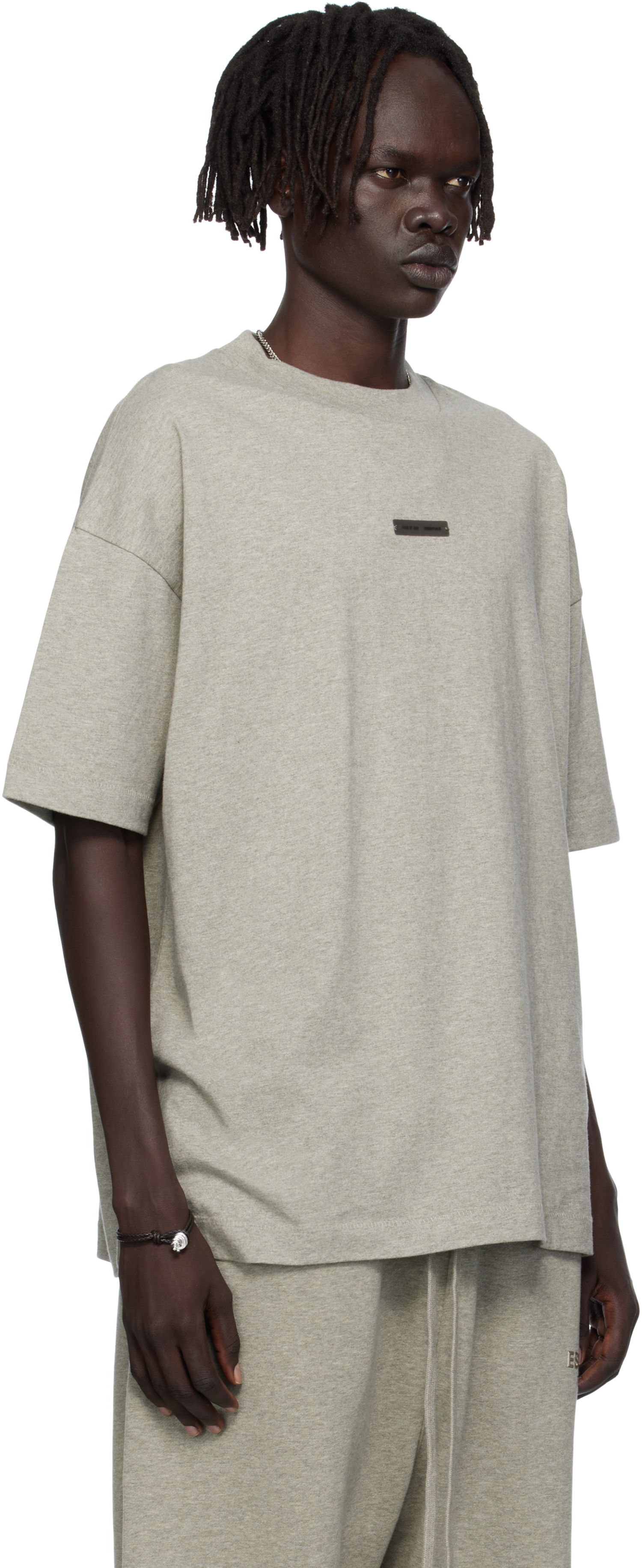 Тениска Fear of God Fear of God ESSENTIALS Classic Fit T-shirt Сиво | 125SP254195F, 1