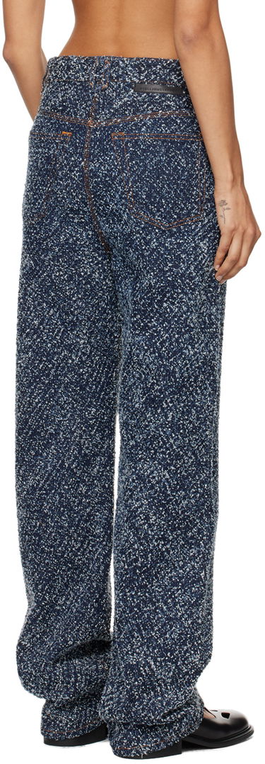 Дънки Stella McCartney Stella McCartney High-Rise Bouclé Jeans Синьо | 6D03363SPH99, 2