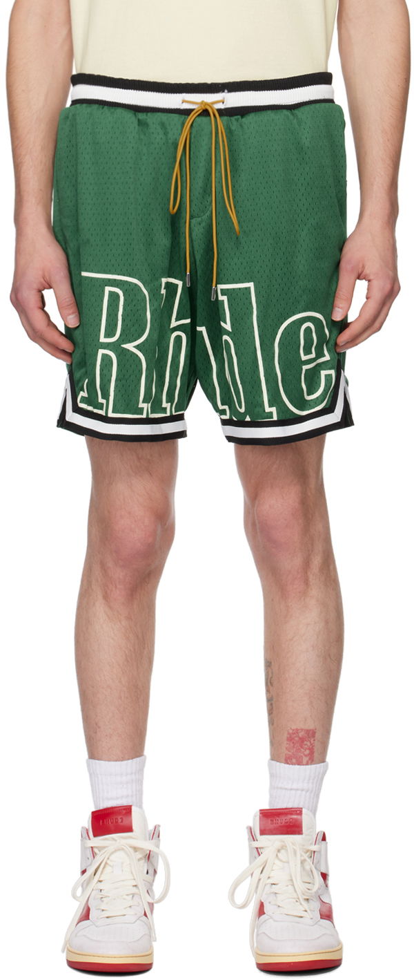 Къси панталони Rhude Court Shorts Зелено | RHPS24SH24827483