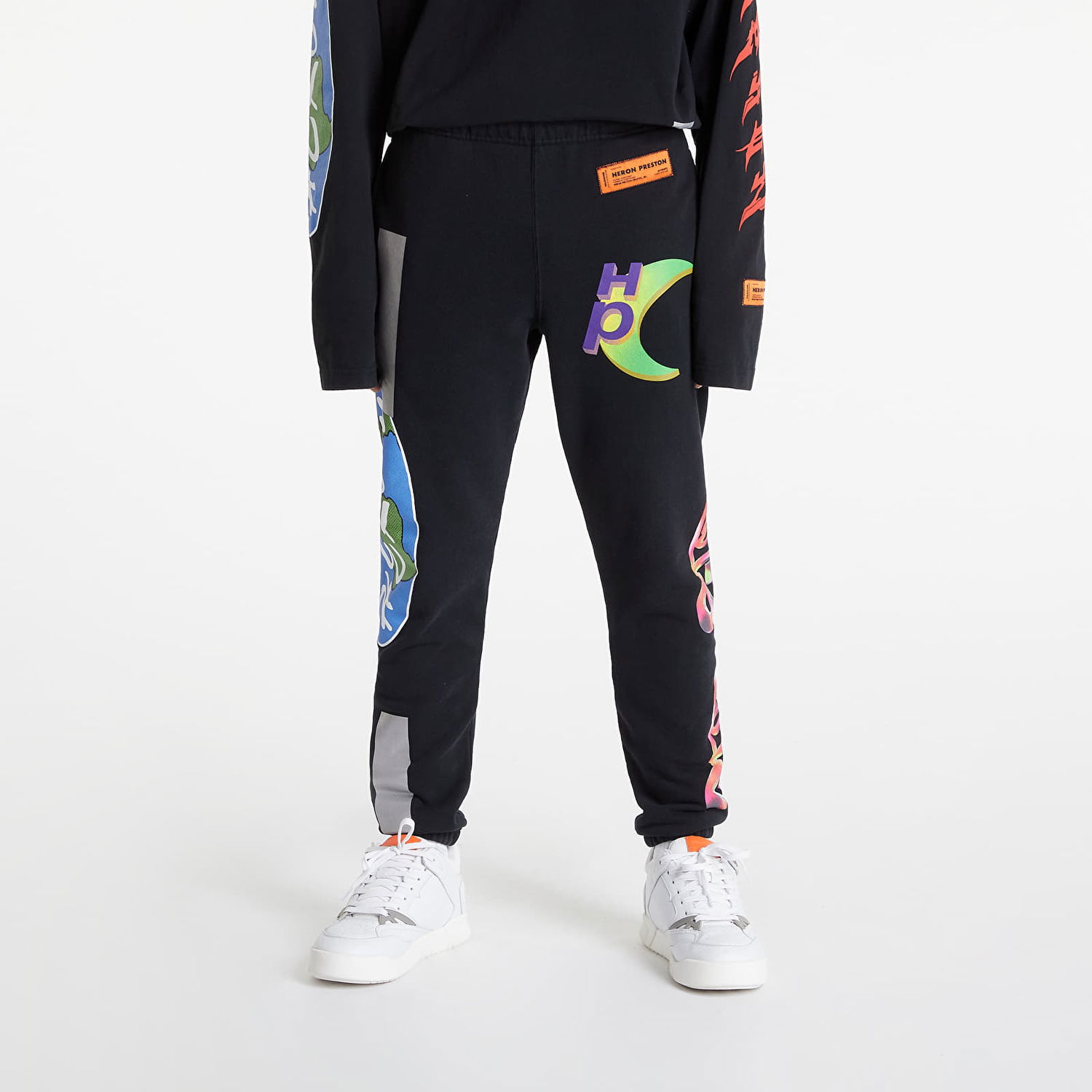 Спортни панталони HERON PRESTON Short Leg Sweatpants Global C Черно | HMCH025S22JER0011045, 0