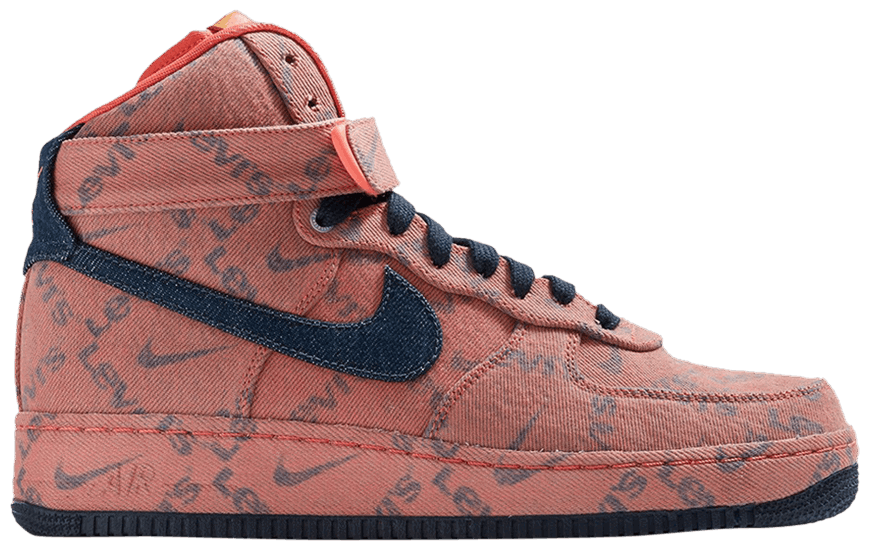 Кецове и обувки Nike Air Force 1 High Levi's Exclusive Denim Розово | CV0672-844, 0
