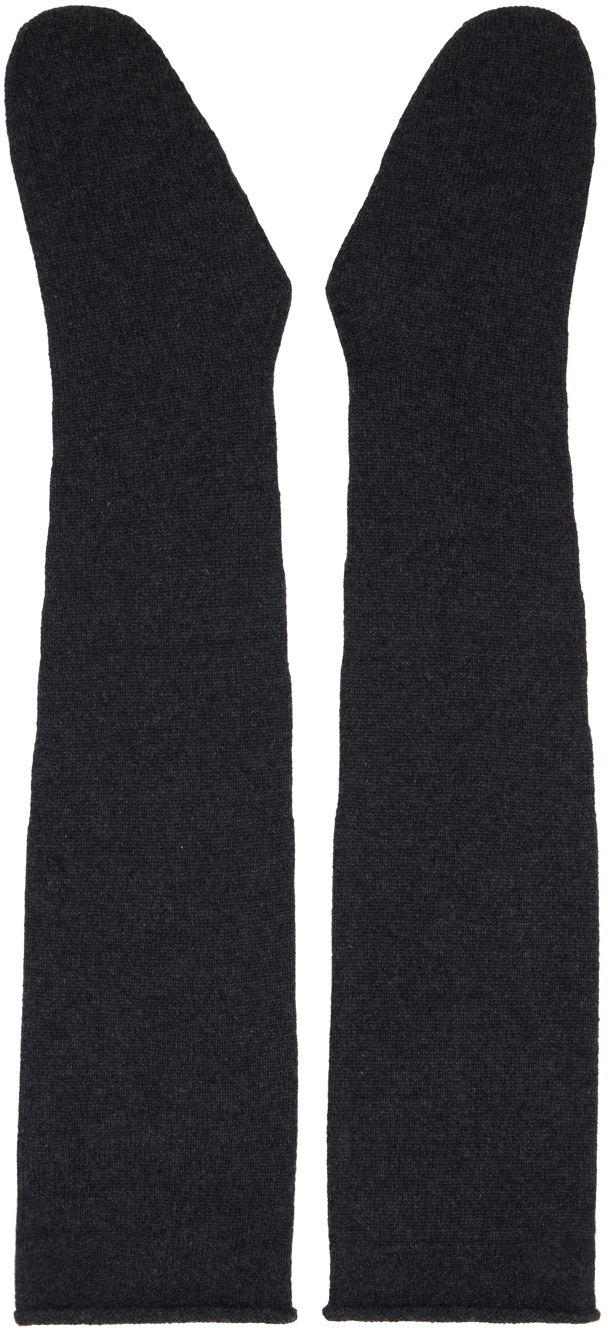 Чорапи The Row Long Cashmere Mittens Черно | 6774-F377