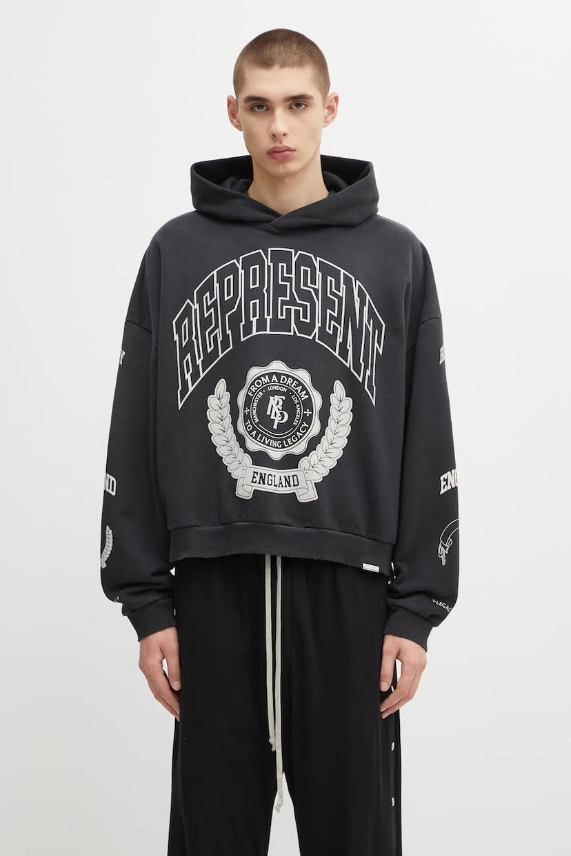 Суитчър Represent Clo Represent Legacy Crest Hoodie Черно | MLM100372