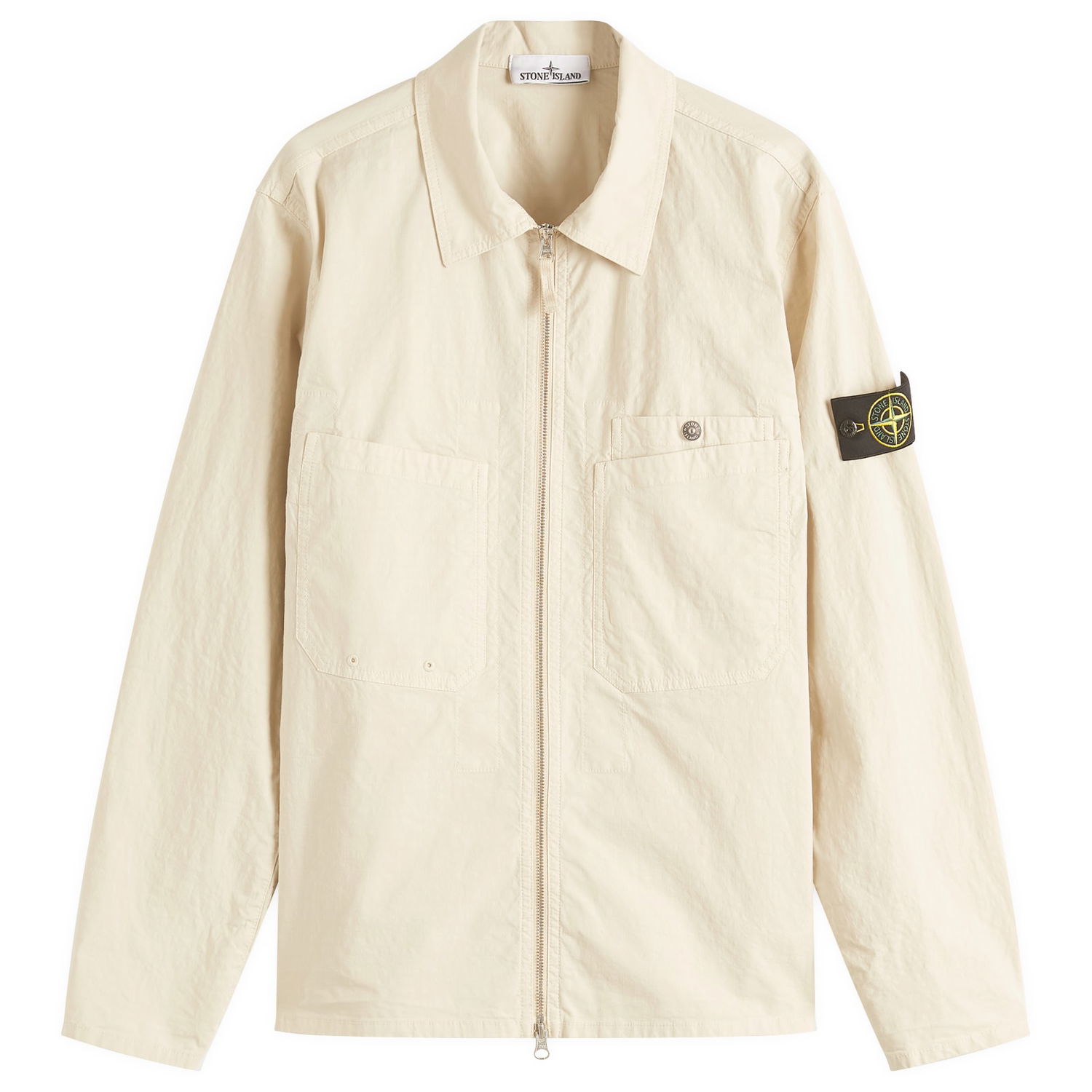 Риза Stone Island Men's Mil-Spec Stretch Ripstop-TC Shirt Jacket, Size Large Бежово | K1S151200012-V0095, 1