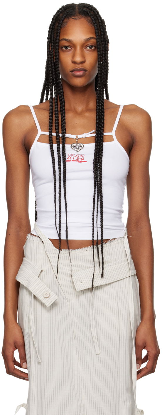 Потник Ottolinger Ottolinger Charmed Tank Top Бяло | 1503803, 0