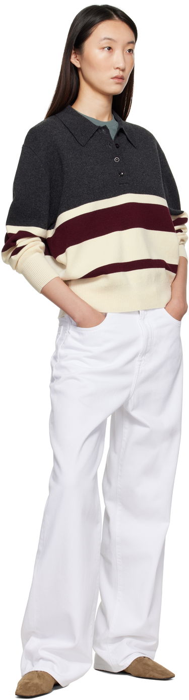 Пуловер Róhe Róhe Compact Knitted Striped Polo Сиво | 416-23-233, 3