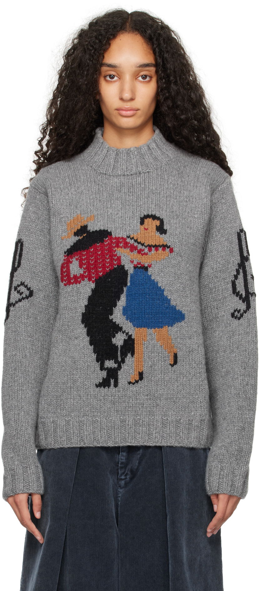 Пуловер YMC YMC Bluto Knit Sweater Сиво | Q8XAW