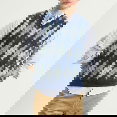 Жилетка BEAMS Mohair Argyle Knit V-Neck Vest Многоцветен | 3805-0067-048-79, 2