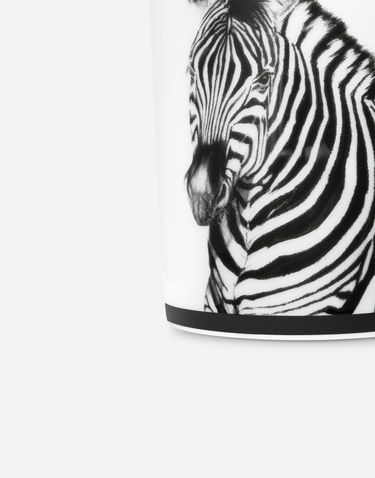 Домашен декор Dolce & Gabbana Porcelain Water Glass With Zebra Print Бяло | TCB031TCA47UZ004, 3