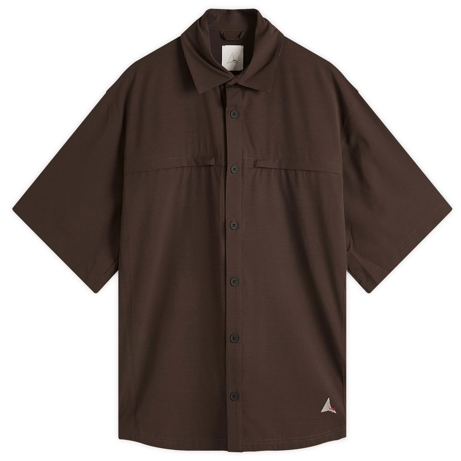 Риза ROA Dot Air Short Sleeve Shirt, Size Large Кафяво | RBMW0371FA263-BRW0003, 1