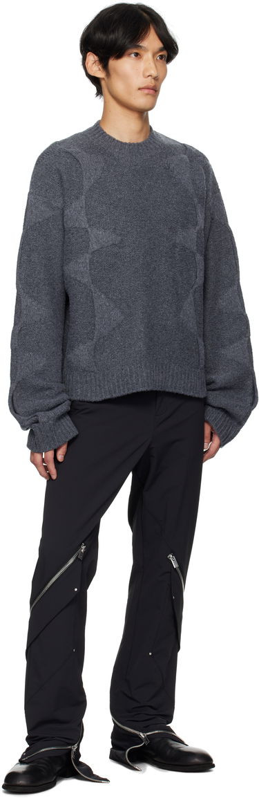 Пуловер HELIOT EMIL HELIOT EMIL Cropped Spiral Knit Sweater Сиво | PREAW25_M_07_063_DGY05_CO, 3