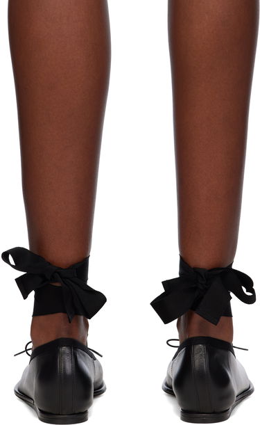 Облекло Simone Rocha Simone Rocha Heart Toe Ribbon Bow Ballerinas Черно | RMP17B 0755, 1