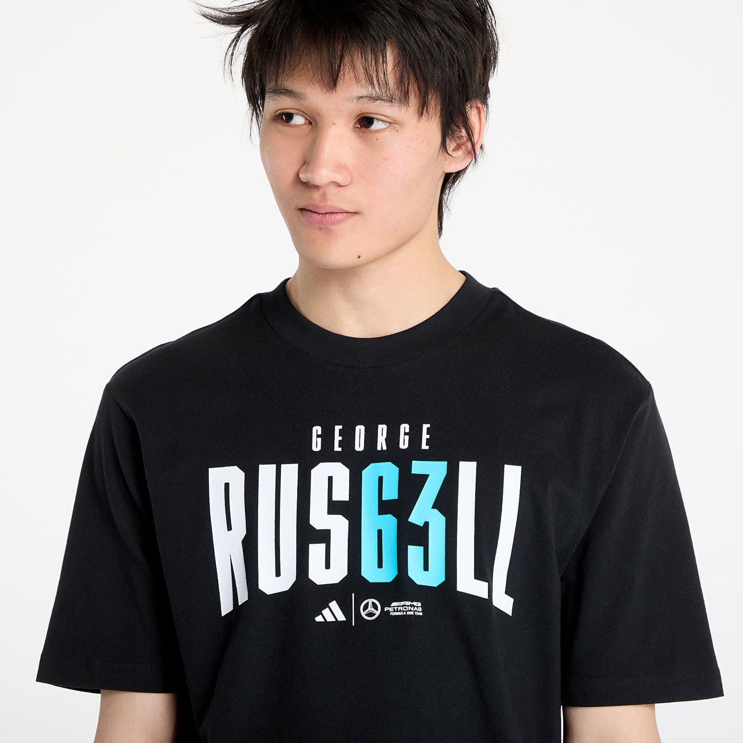 Тениска adidas Performance Mercedes-AMG Petronas Formula One Team George Russell T-Shirt Черно | JZ8905, 1