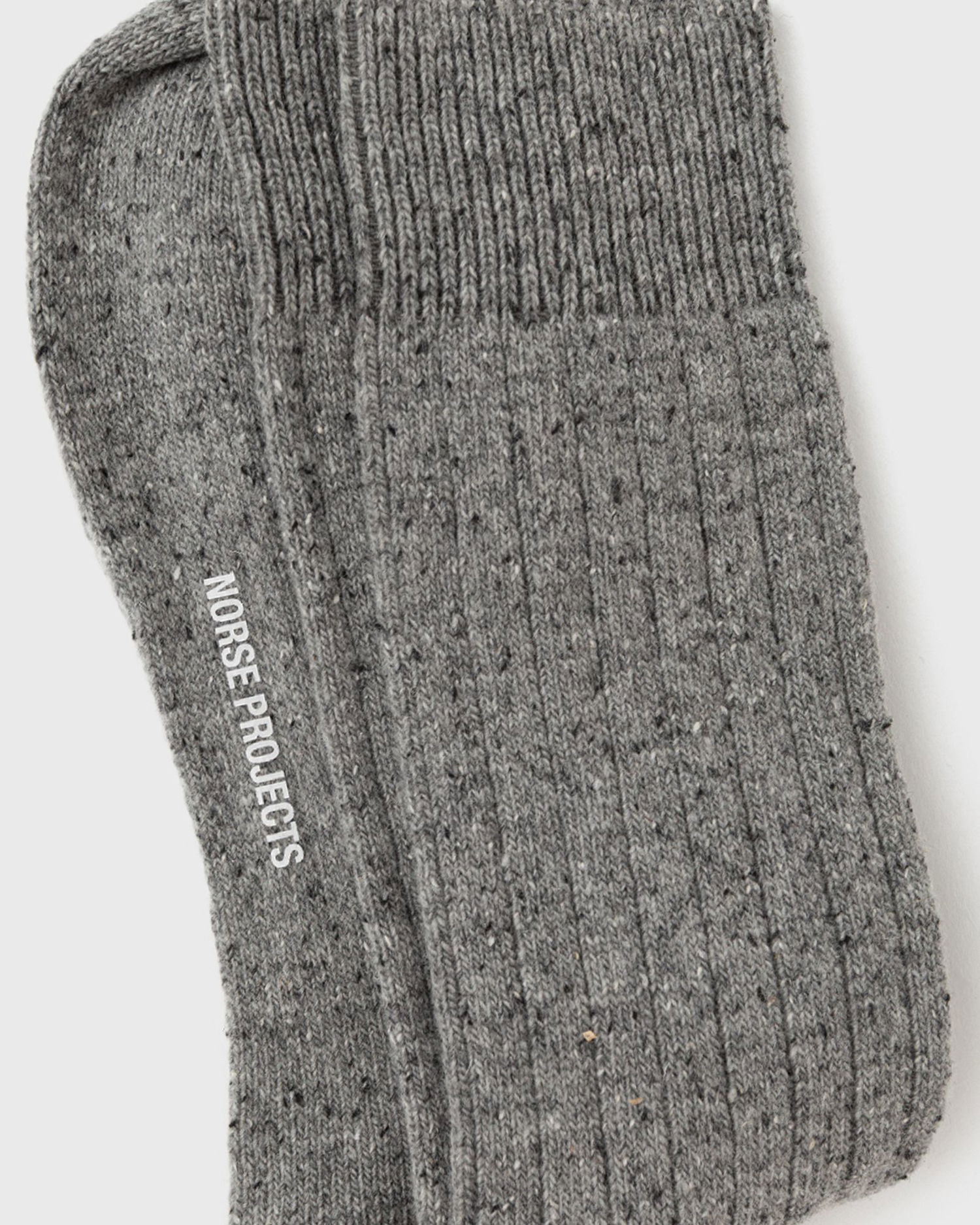 Чорапи NORSE PROJECTS Bjarki Neps Wool Rib Sock Сиво | N82-0008-1500, 1
