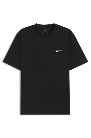 Тениска BOSS Porsche x BOSS Targa Mercerized Cotton T-Shirt Черно | 50543200, 0
