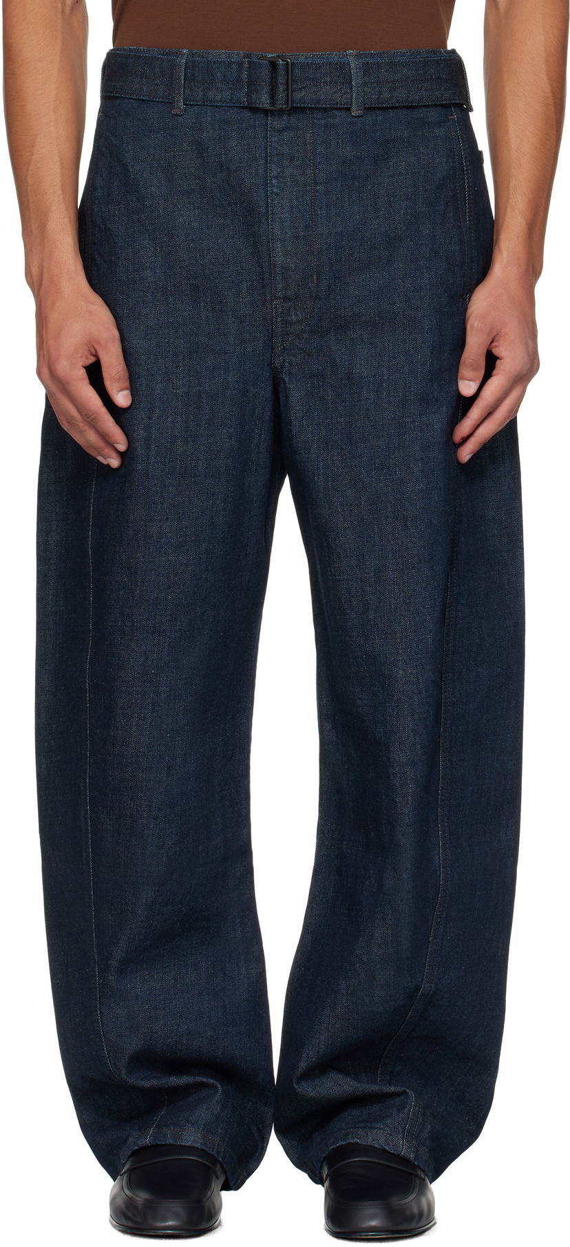 Дънки LEMAIRE Lemaire Twisted Belted Jeans Синьо | PA326 LD1056