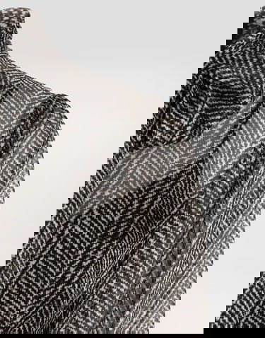 Pокля Dolce & Gabbana Chevron Print Silk Chiffon Pussy-Bow Neck Pleated Midi Dress Многоцветен | F6JLJTIS1ZNHH5QS, 2