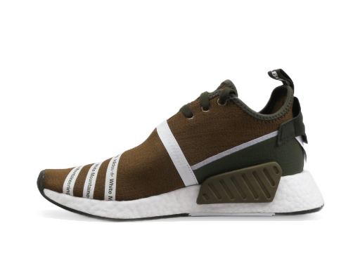 Кецове и обувки adidas Originals White Mountaineering x NMD_R2 Primeknit "Olive" Кафяво | CG3649