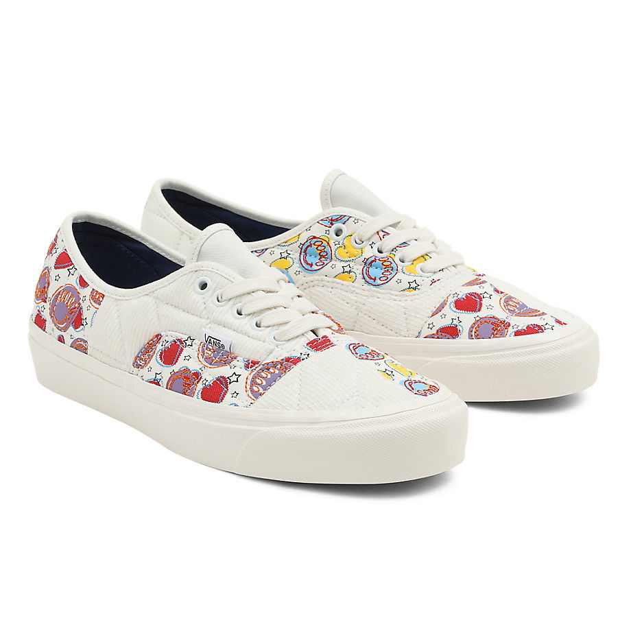 Кецове и обувки Vans Anaheim Factory Authentic 44 Dx Positivity Patchwork Бяло | VN0A54F98FK, 0