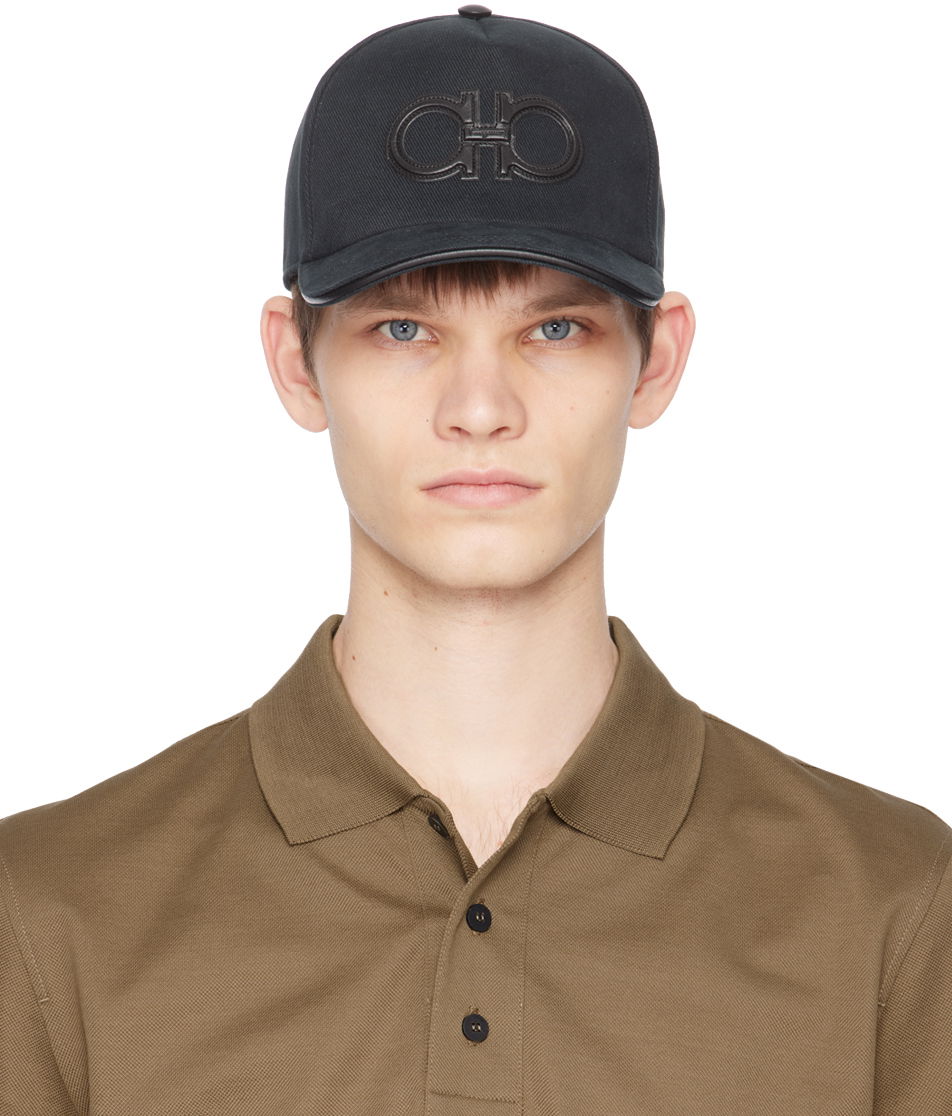 Шапка с козирка FERRAGAMO Baseball Cap with Embroidered Logo Черно | 736927, 0