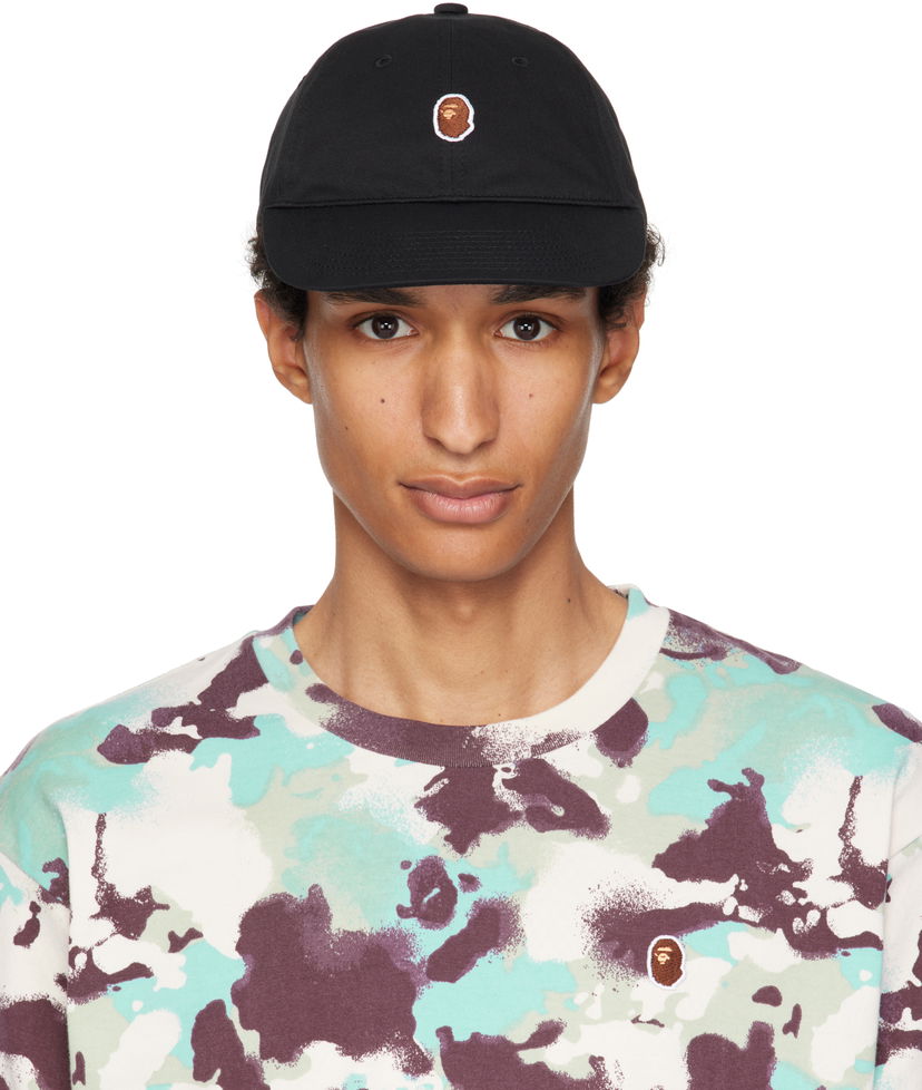 Шапка с козирка BAPE One Point Twill Cap Черно | 001CPL301311M