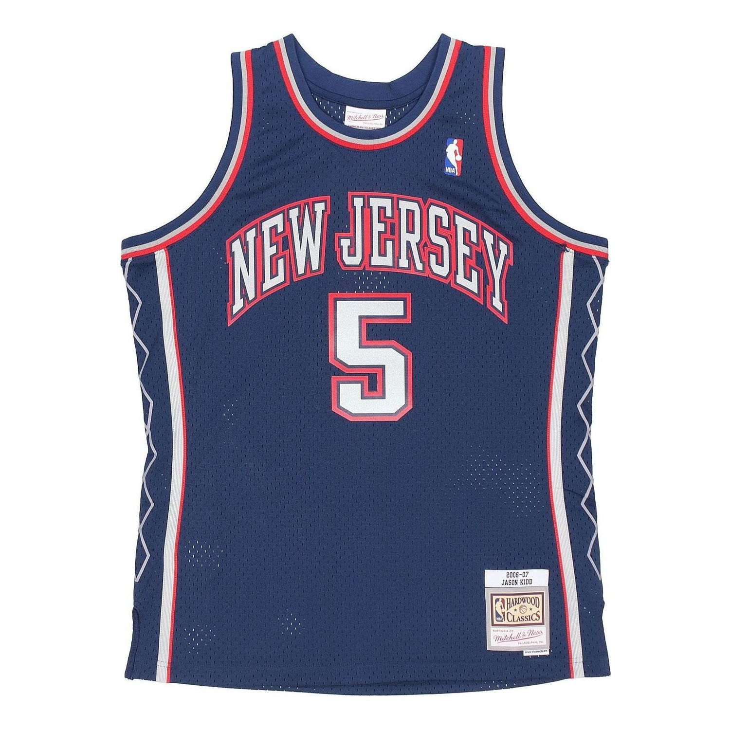 Фланелка Mitchell & Ness NBA New Jersey Nets 'Jason Kidd 5' Jersey Синьо | SMJYAC19171-NJNNAVY06JKI, 0