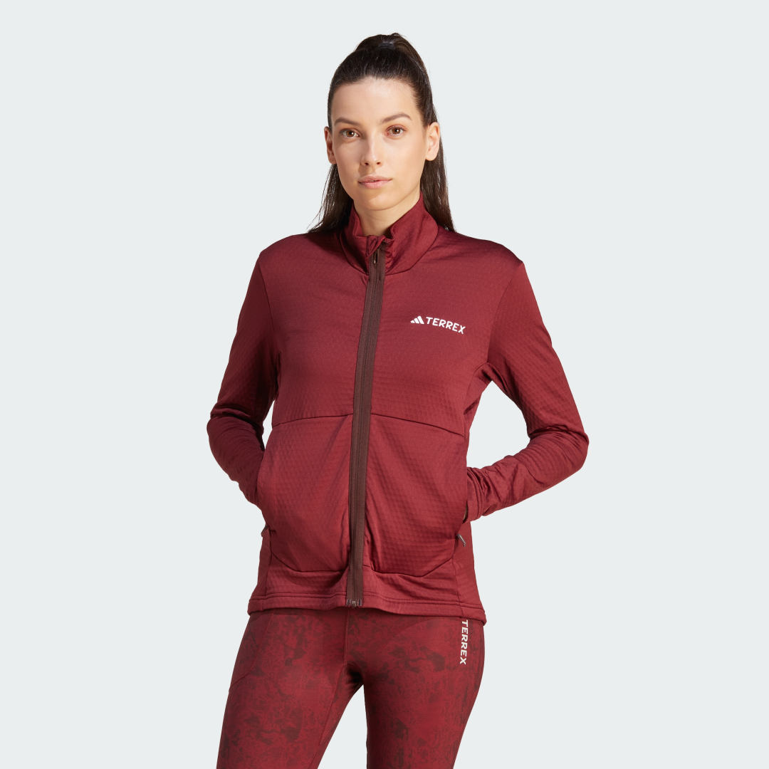 Яке adidas Performance Terrex Multi Light Fleece Full-Zip Jacket Бургунди | IB1813, 0