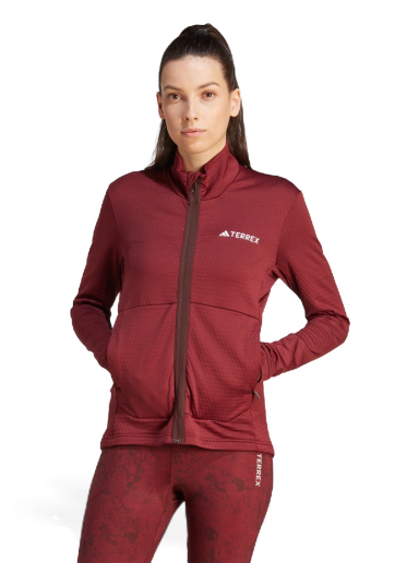 Яке adidas Performance Terrex Multi Light Fleece Full-Zip Jacket Бургунди | IB1813