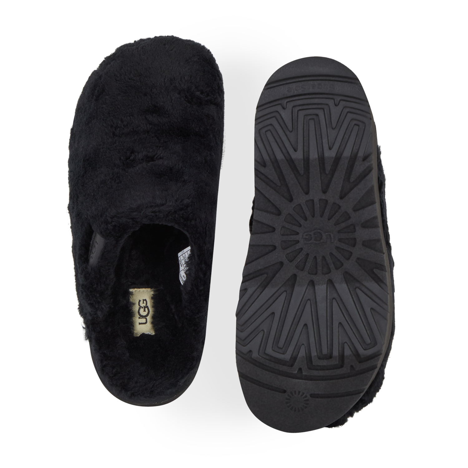 Кецове и обувки UGG Fuzz Sugar Slide Noir Черно | 1135132-BLK, 1