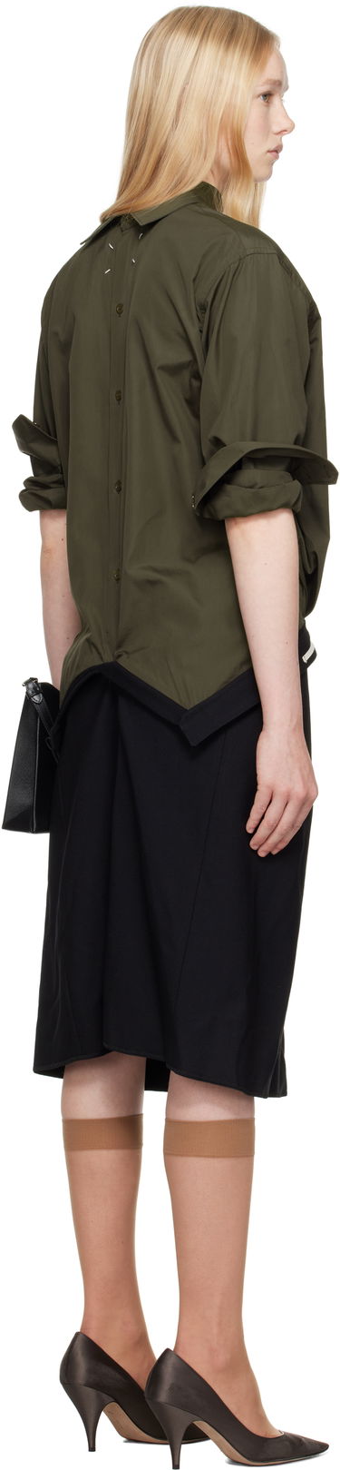 Pокля Maison Margiela Maison Margiela Reversed Shirtdress Midi Dress Зелено | S51DD0026 MTN066, 2