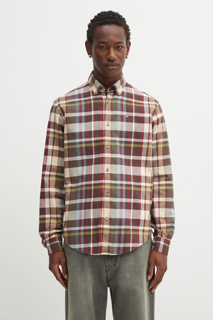 Риза Napapijri Napapijri G-Trekking 3 Relaxed Fit Button-Down Shirt Многоцветен | NP0A88TLCBX1