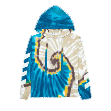 Суитчър Off-White Diag Tie Dye Knit Hoodie Многоцветен | OMHA148S22KNI0016101, 0