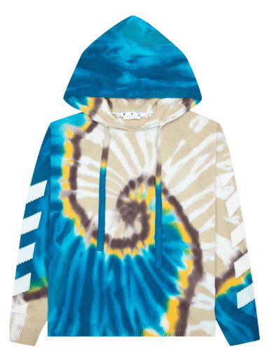 Суитчър Off-White Diag Tie Dye Knit Hoodie Многоцветен | OMHA148S22KNI0016101